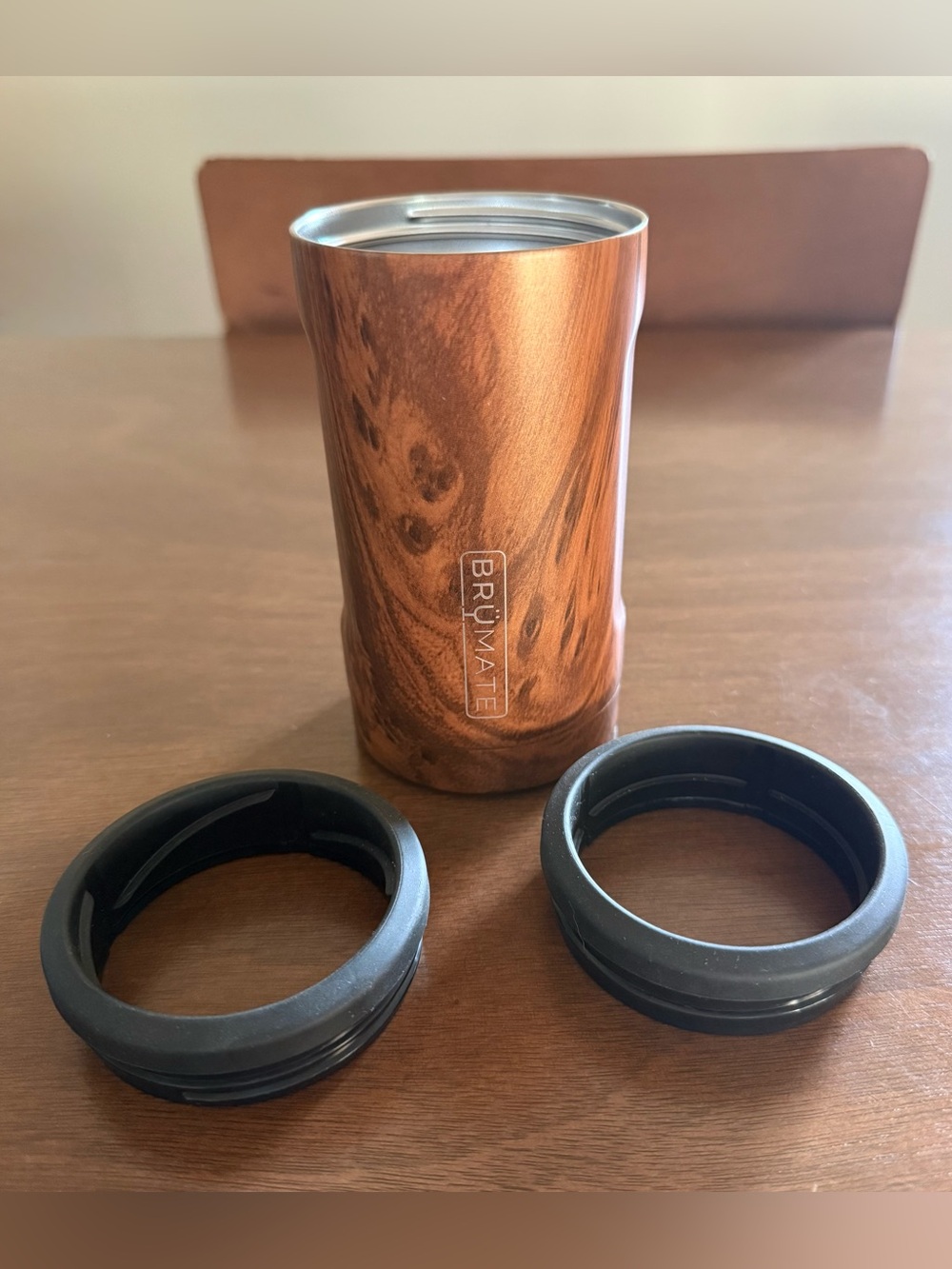 BrüMate Woodgrain Copper Travel Tumbler - Copper/Black